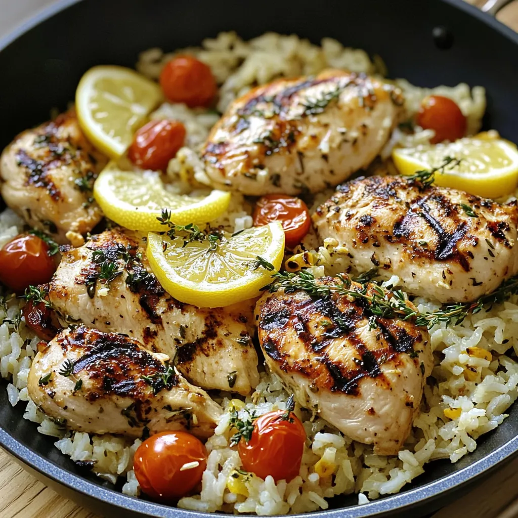 Tasty Greek Chicken and Lemon Rice