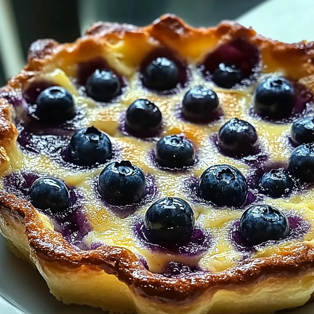 Golden and Puffy Blueberry Lemon Pancake