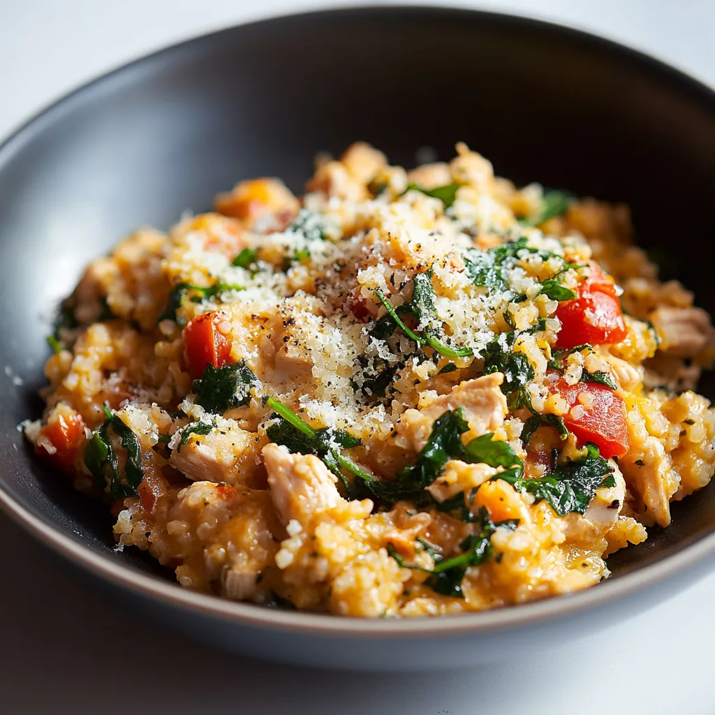 Pesto Chicken with Cauliflower Rice