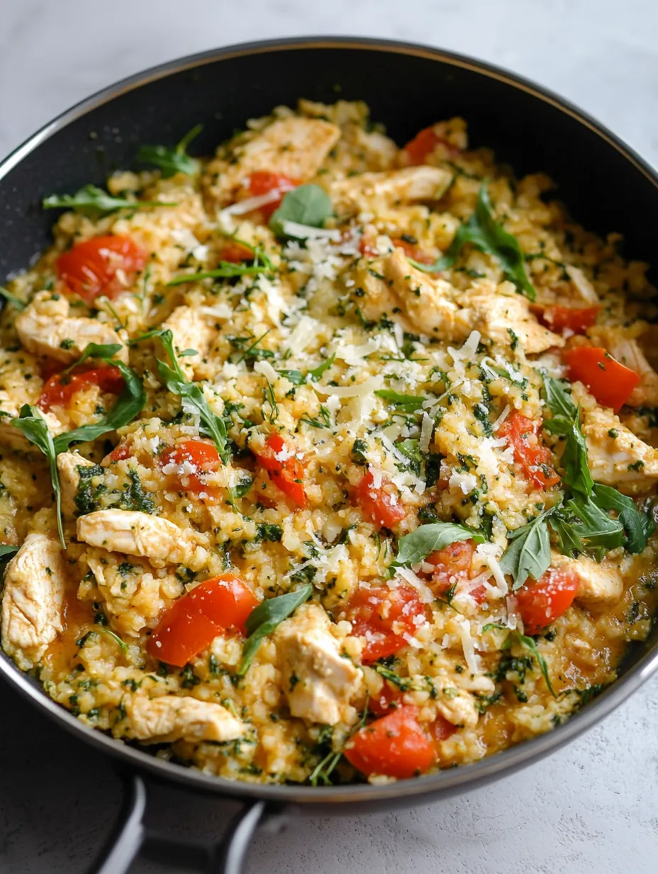 Pesto Chicken Cauliflower Rice Recipe