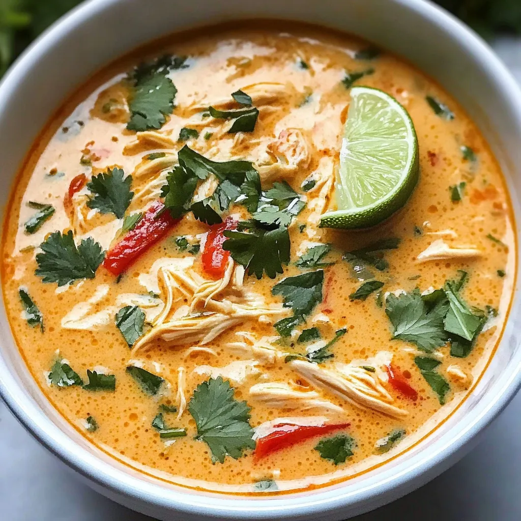 Crockpot Thai Coconut Chicken Soup