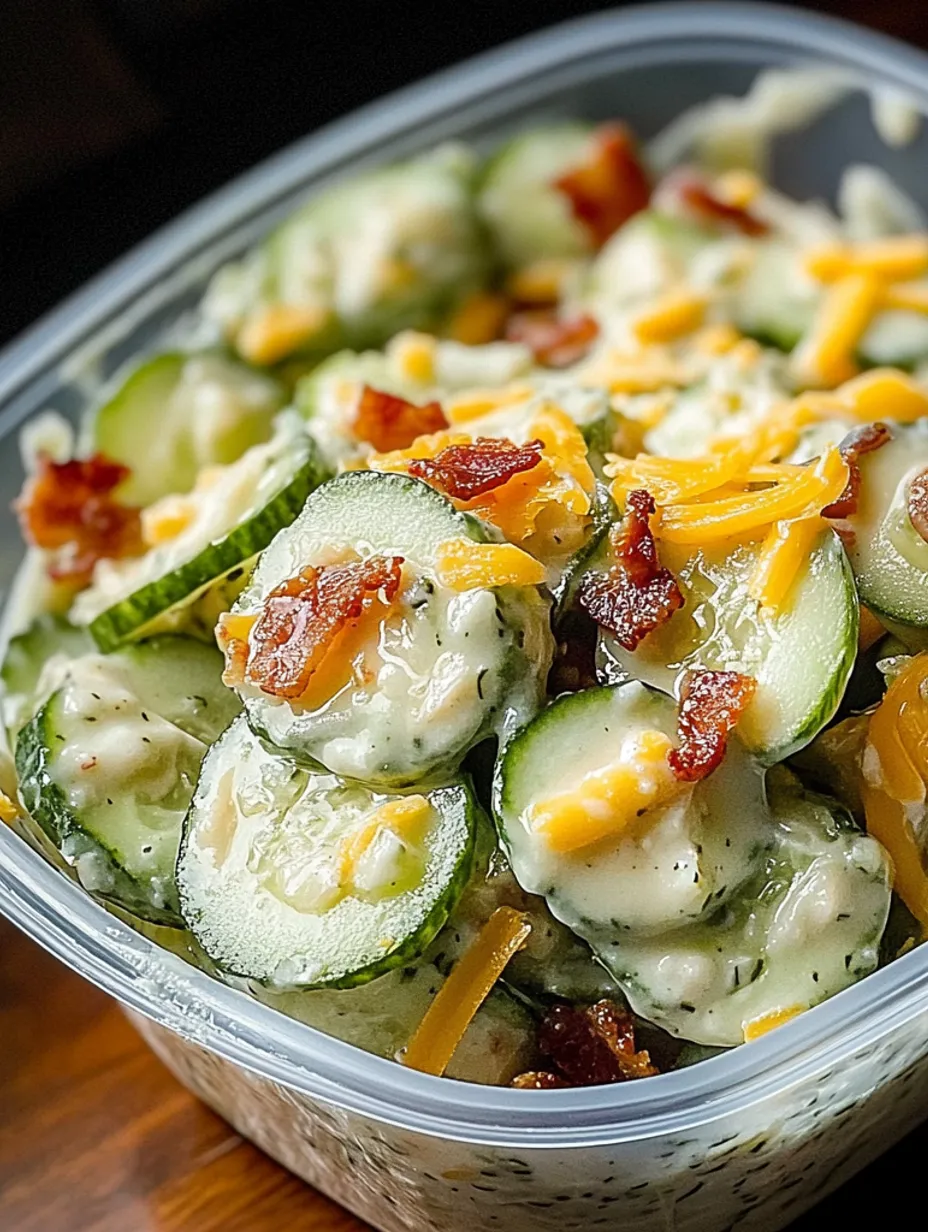Easy Cucumber Snack with Cheese, Bacon & Avocado Ranch Recipe