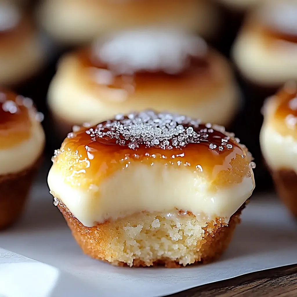 Vanilla Bean Cheesecake Cups with Caramelized Sugar