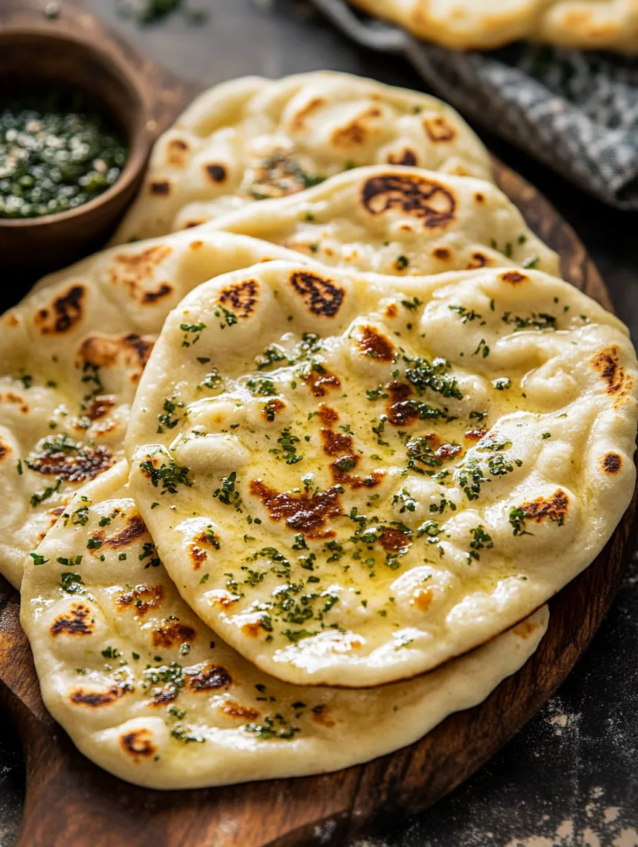 Soft Garlic Naan Bread Recipe