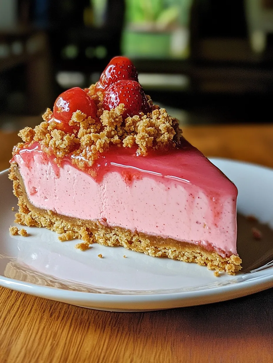 Strawberry Crunch Pink Cheesecake Recipe