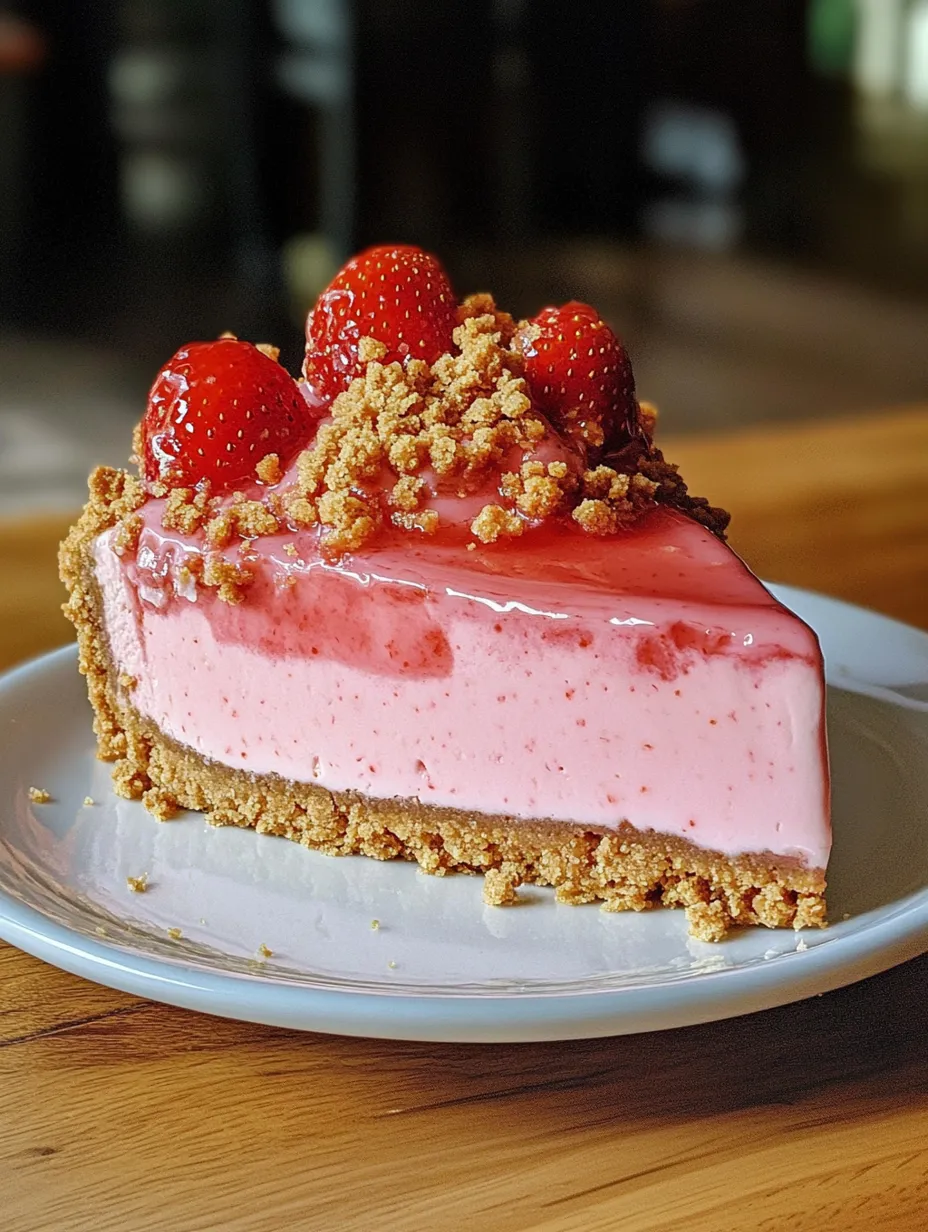 Strawberry Crunch Pink Cheesecake Homemade