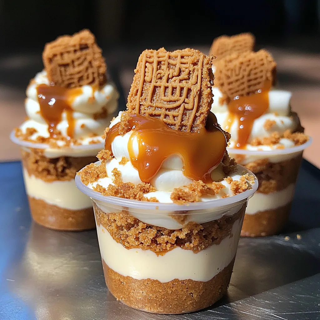 Cookie Butter Cheesecake Cups Dessert