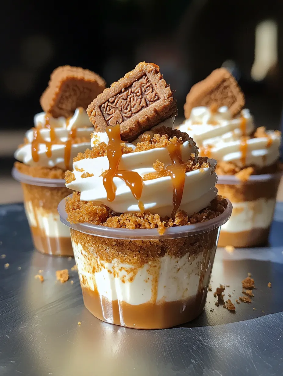 Easy Mini Cookie Butter Cheesecake Cups