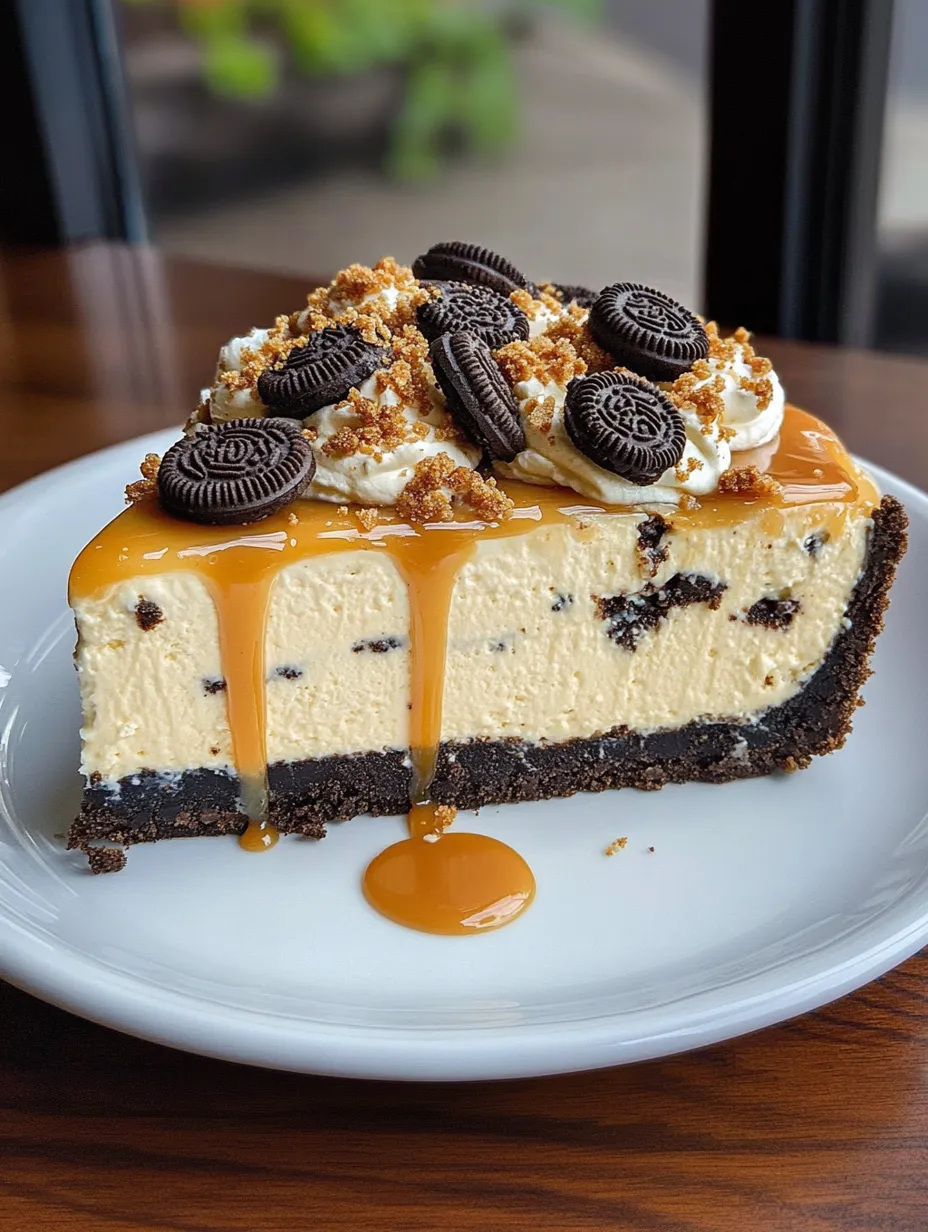 Easy Oreo & Caramel Cheesecake