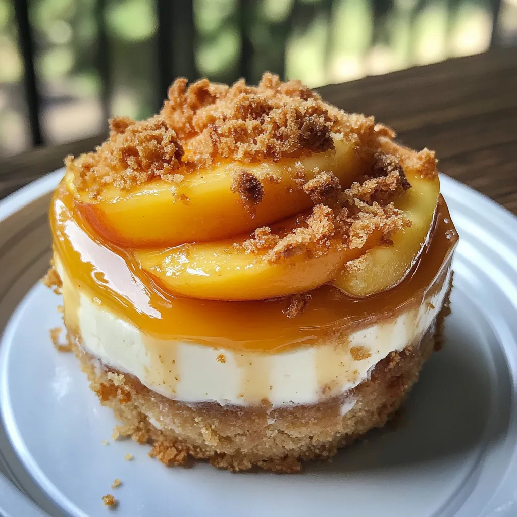 Peach Cobbler Cheesecakes