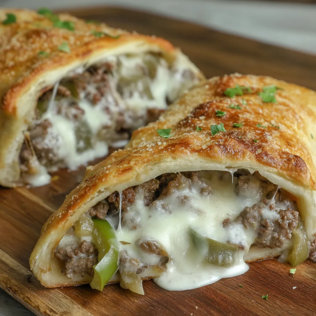 Cheesesteak Beef Stromboli