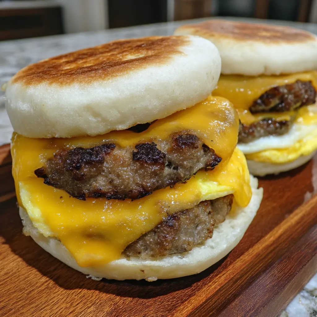 Tasty Breakfast Sandwiches in Freezer