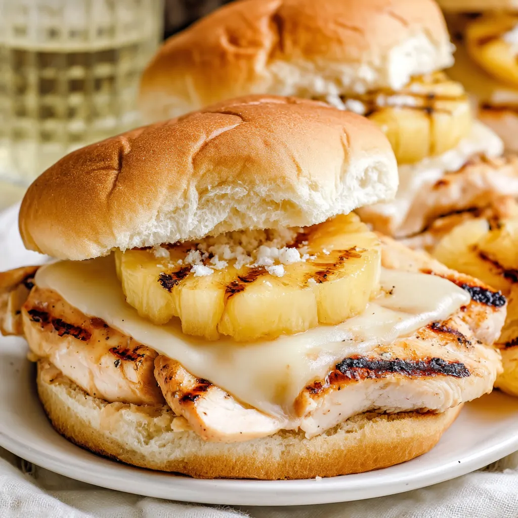 Grilled Hawaiian Chicken Sandwiches