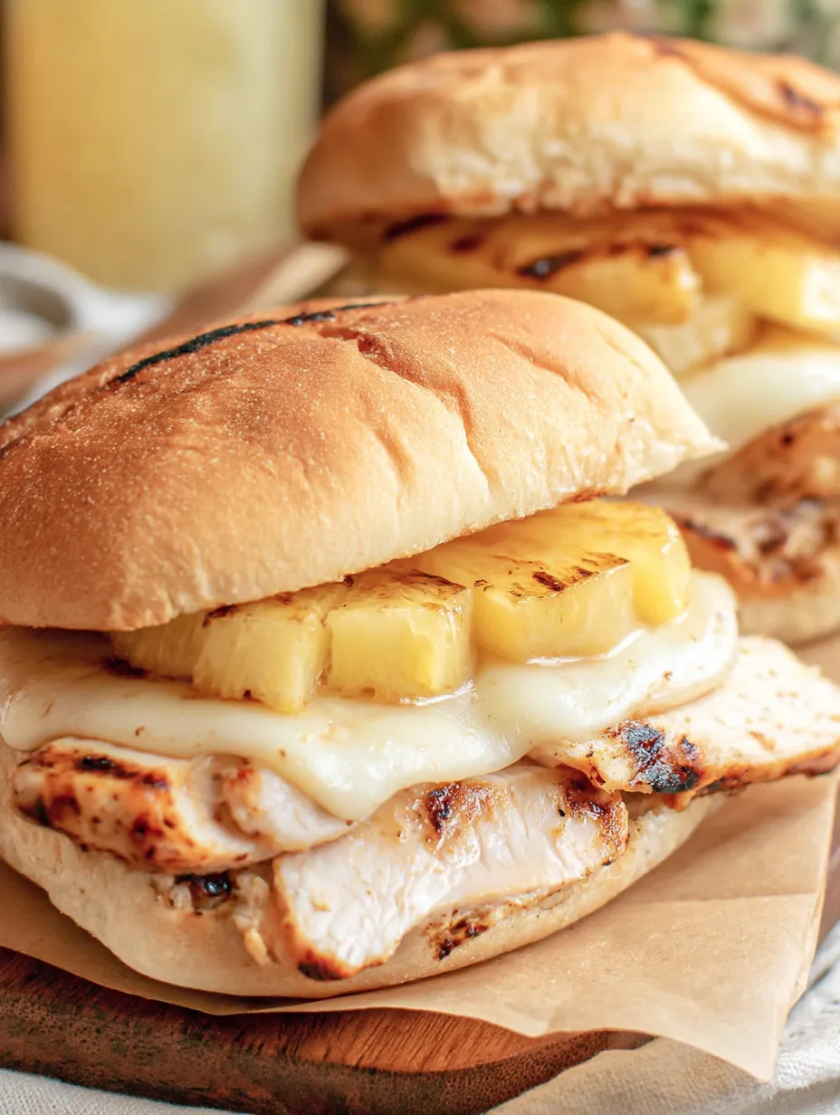 Grilled Hawaiian Chicken Sandwiches
