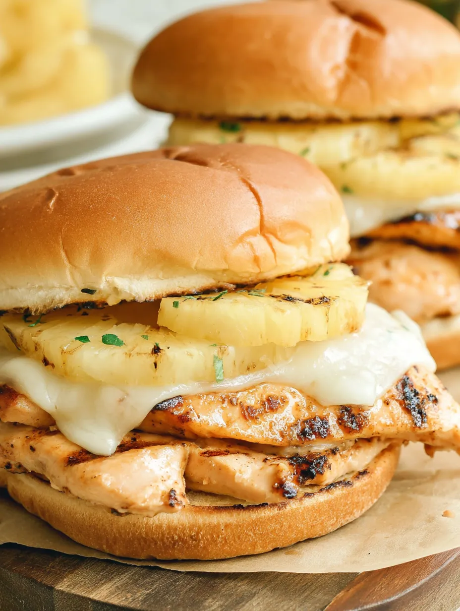 Grilled Hawaiian Chicken Sandwiches
