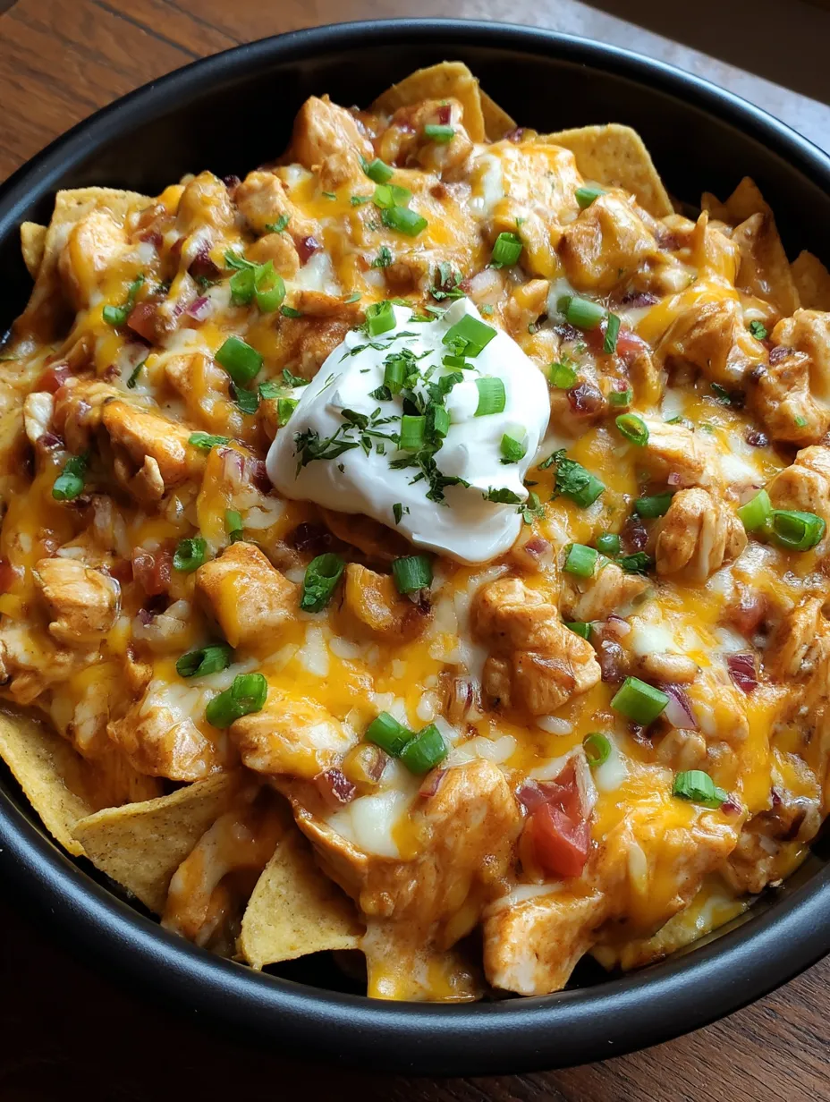 Crockpot Creamy Chicken Nachos