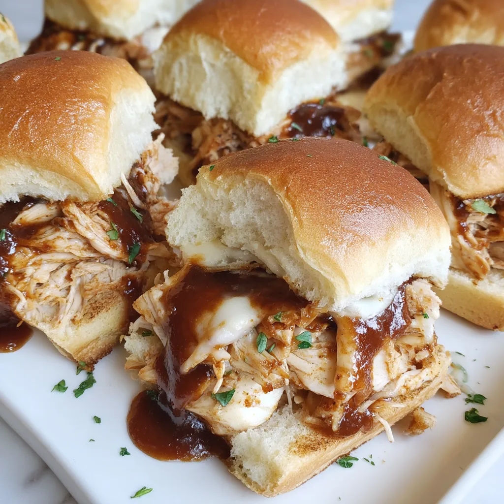 Shredded BBQ Chicken Sliders