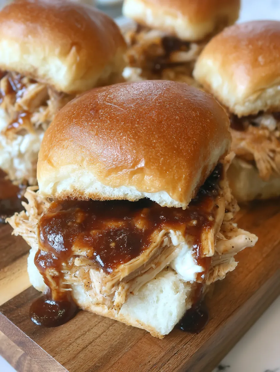 Shredded BBQ Chicken Sliders