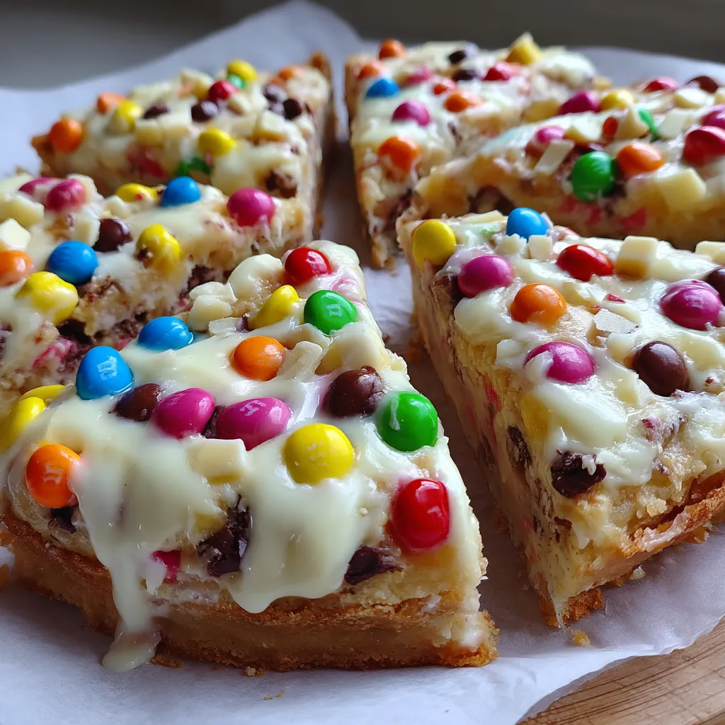 Easy White Chocolate Brownie Pizza