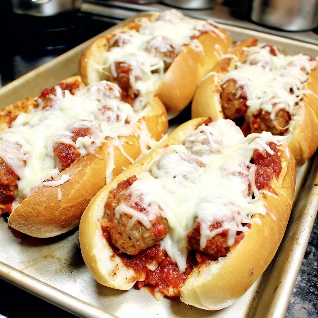 Oven Baked Meatball Sandwiches