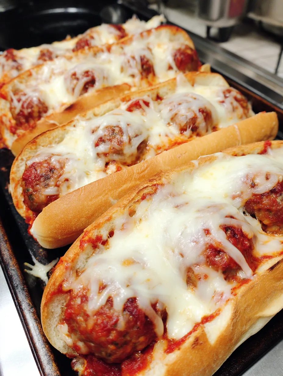 Oven Baked Meatball Sandwiches