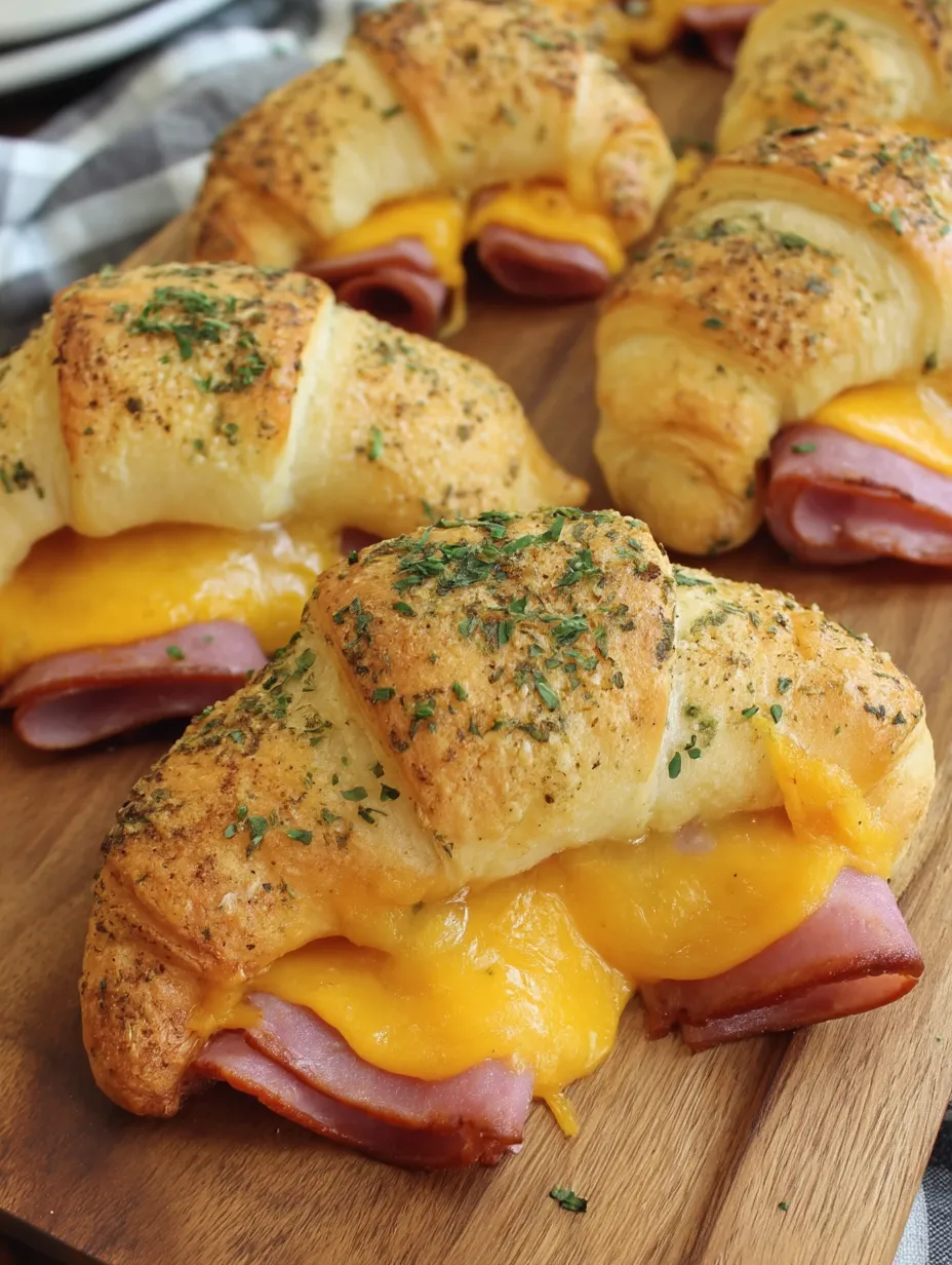 Ham And Cheddar Crescent Roll-Ups Recipe