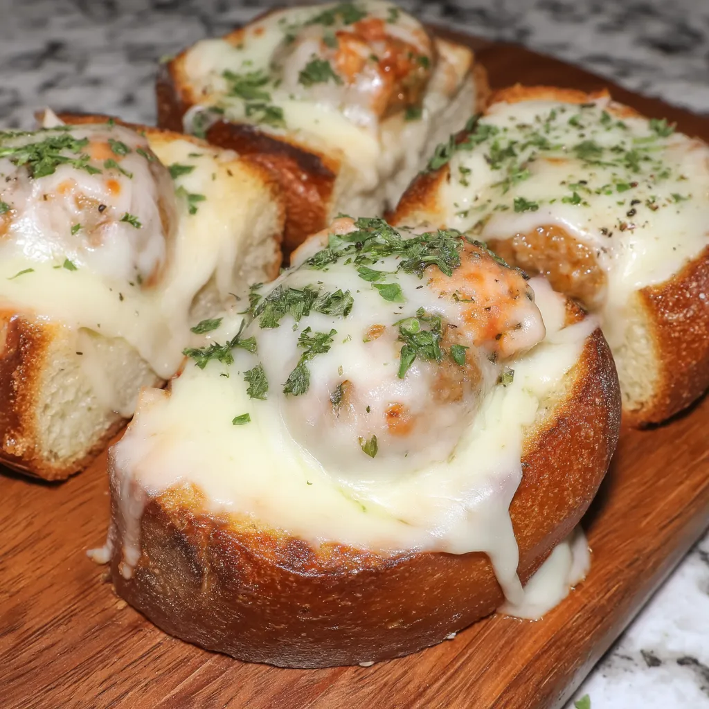 Garlic Bread Meatball Subs
