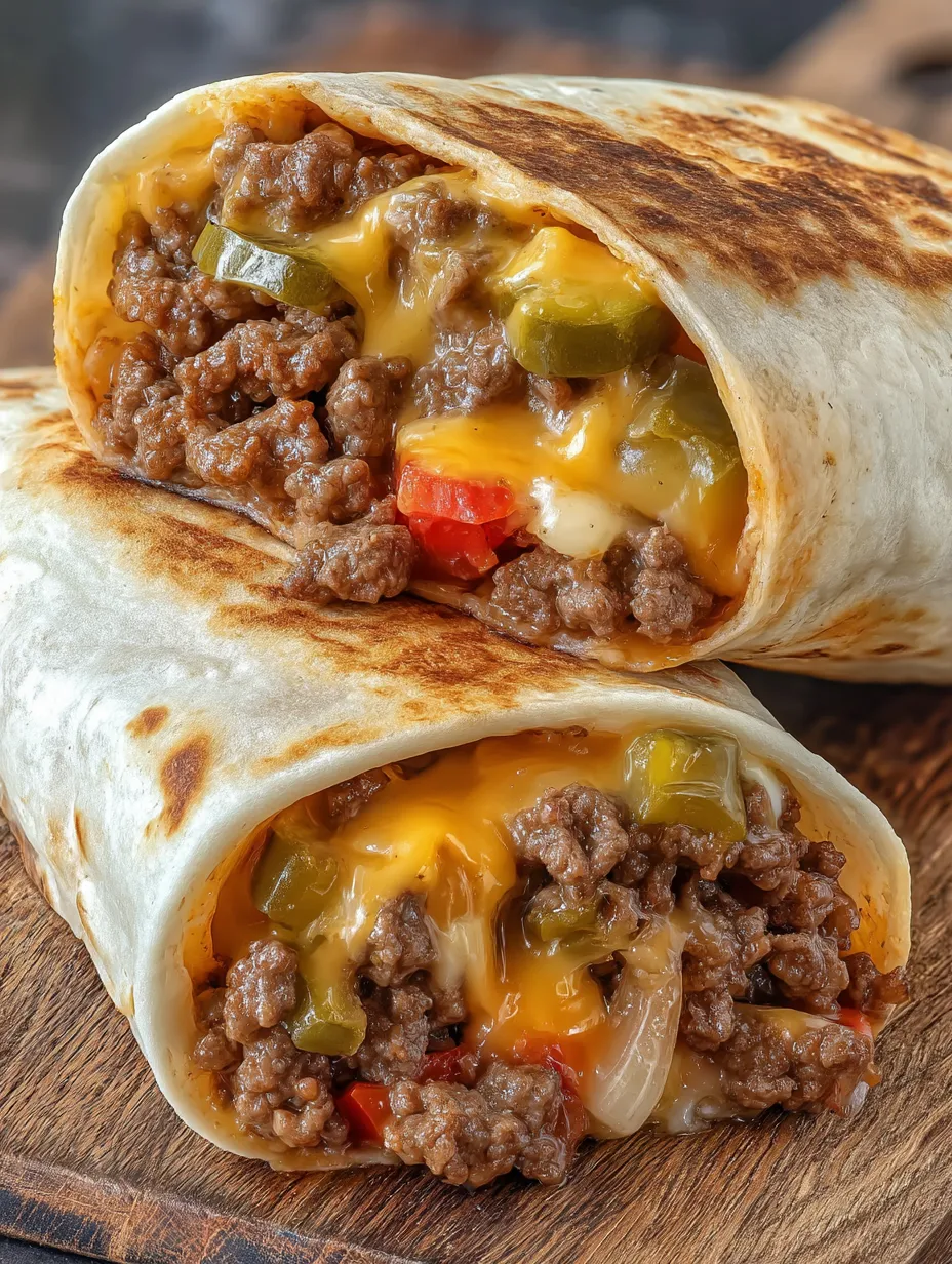 Easy Air Fryer Cheeseburger Wraps