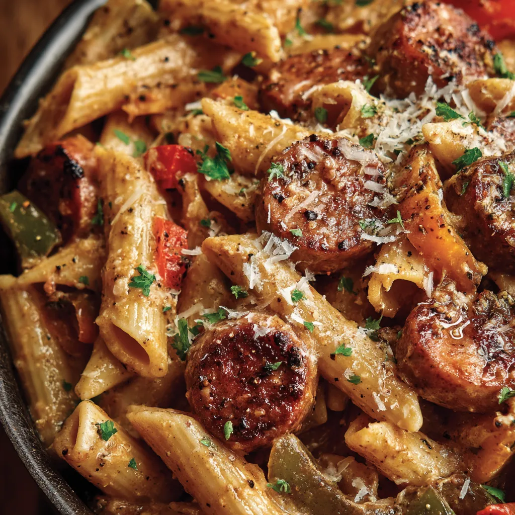 Creamy Cajun Sausage Pasta