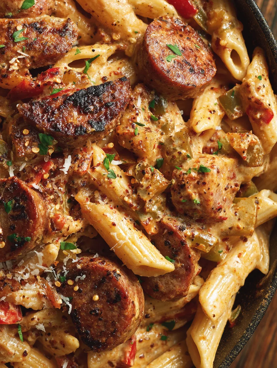 Creamy Cajun Sausage Pasta