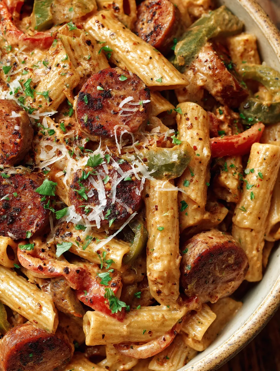 Creamy Cajun Sausage Pasta