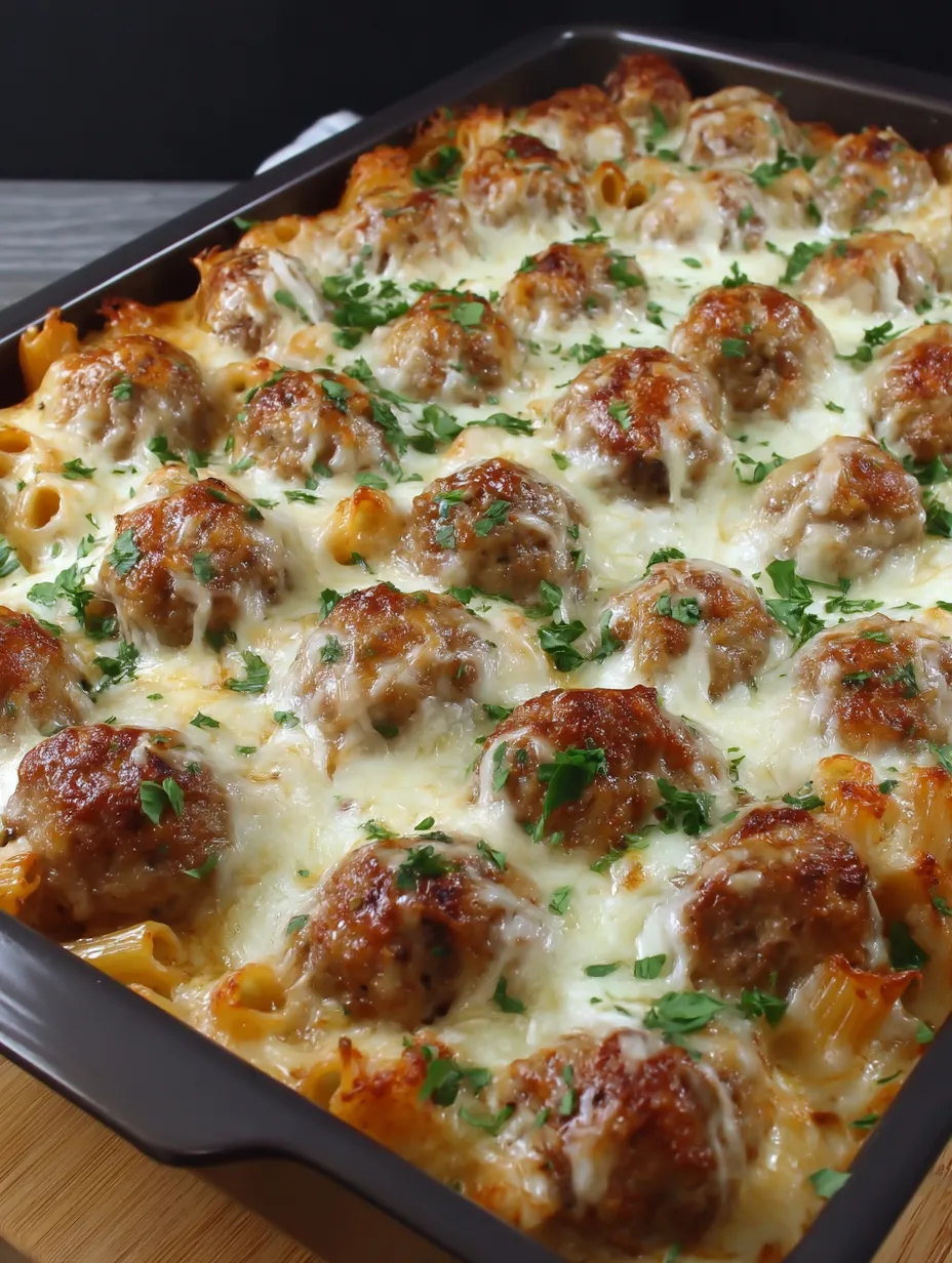 Dump-and-Bake Meatball Casserole