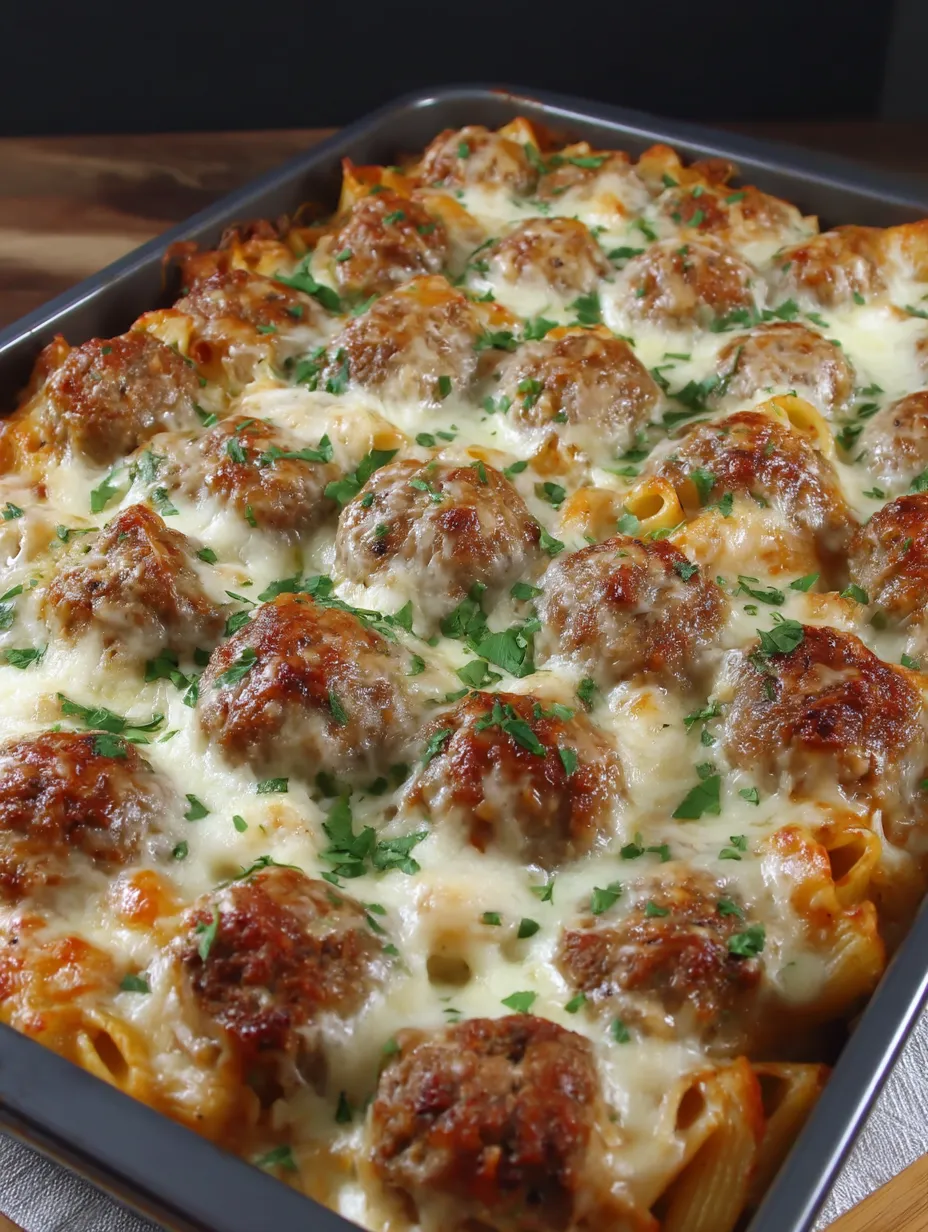 Dump-and-Bake Meatball Casserole