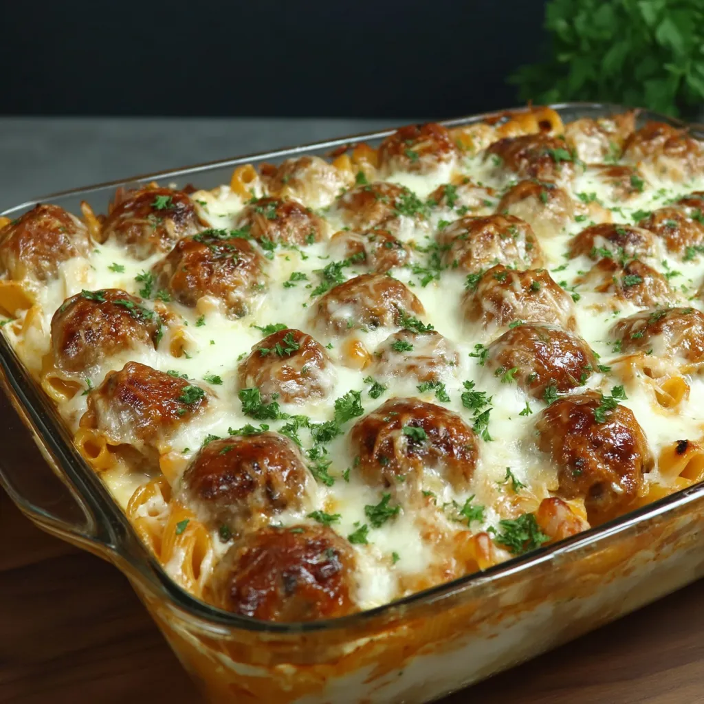 Dump-and-Bake Meatball Casserole