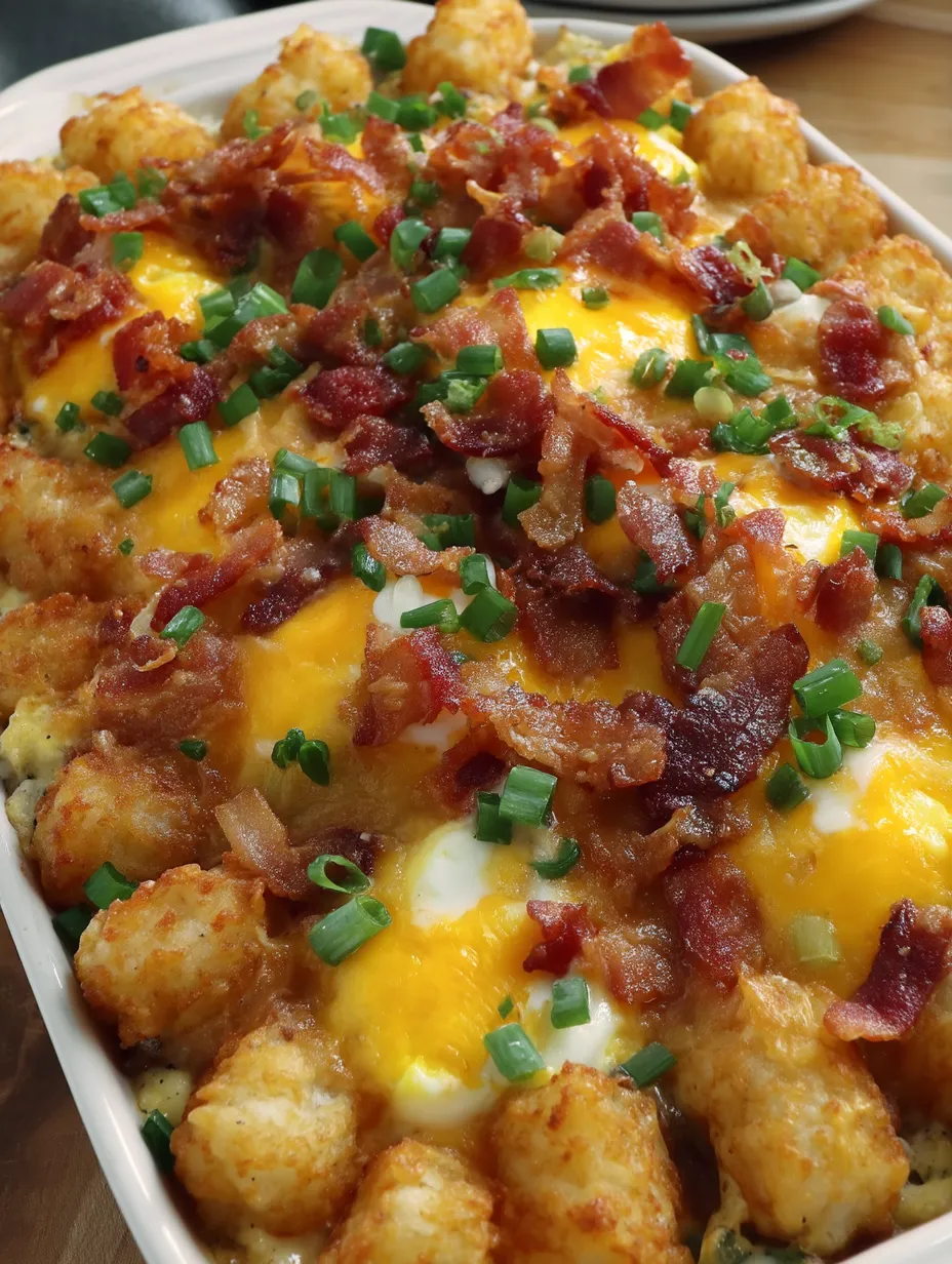 Bacon, Egg, and Tater Tot Casserole