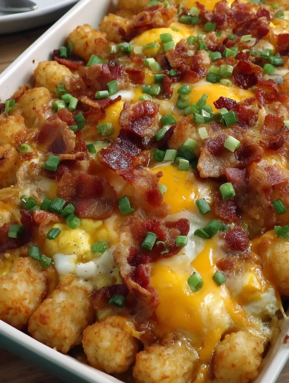 Bacon, Egg, and Tater Tot Casserole