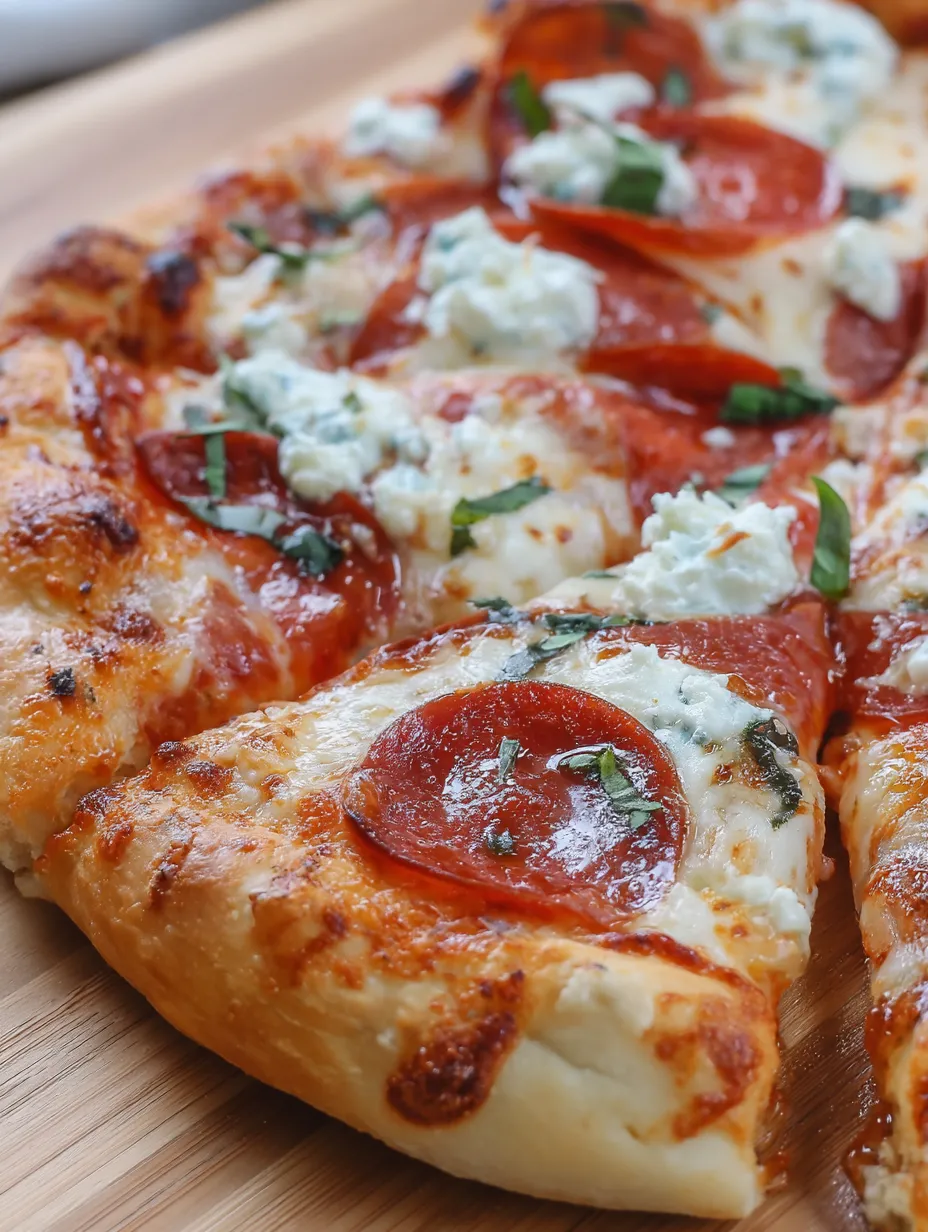 Hot Honey Pepperoni Ricotta Pizza