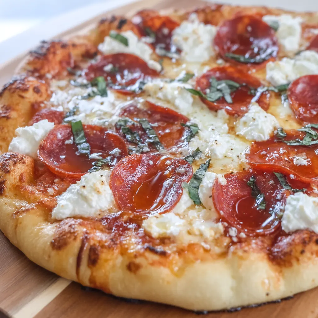 Hot Honey Pepperoni Ricotta Pizza