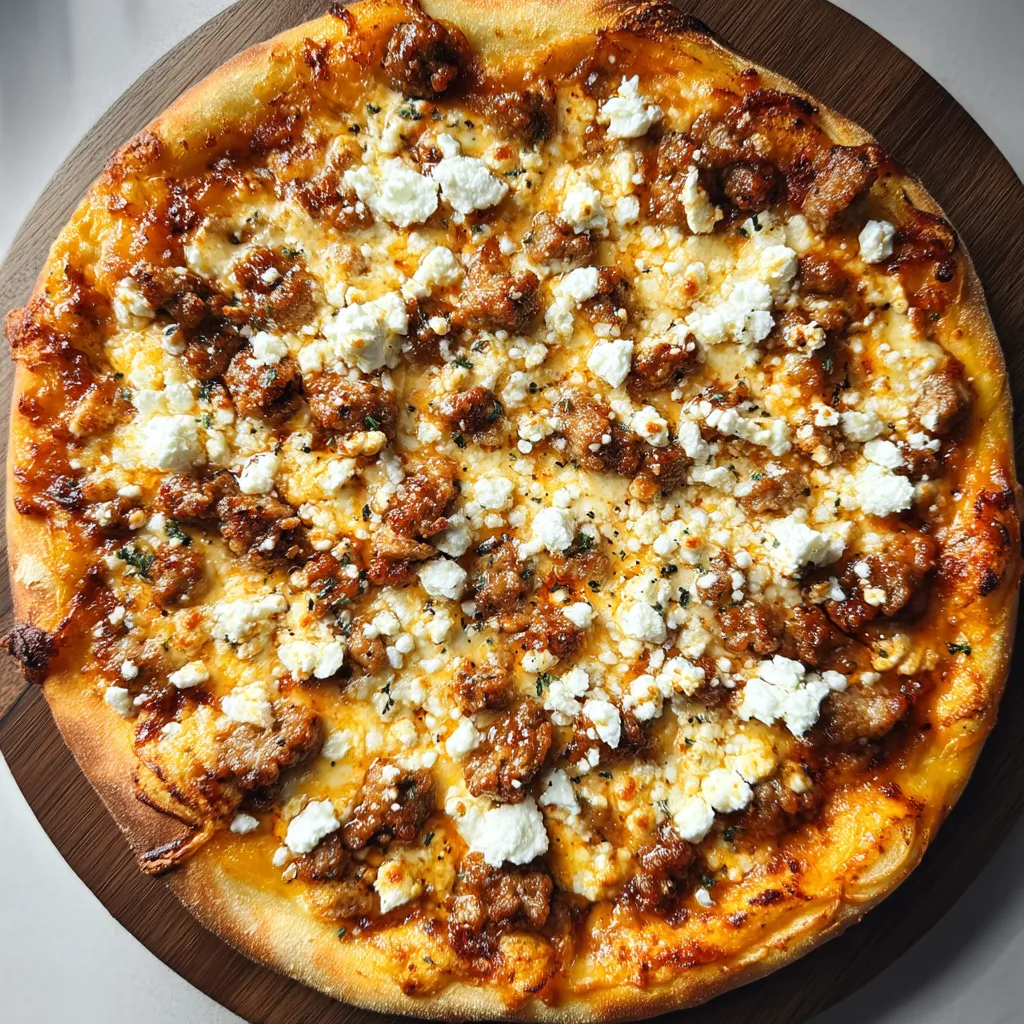Hot Sausage Feta Honey Pizza