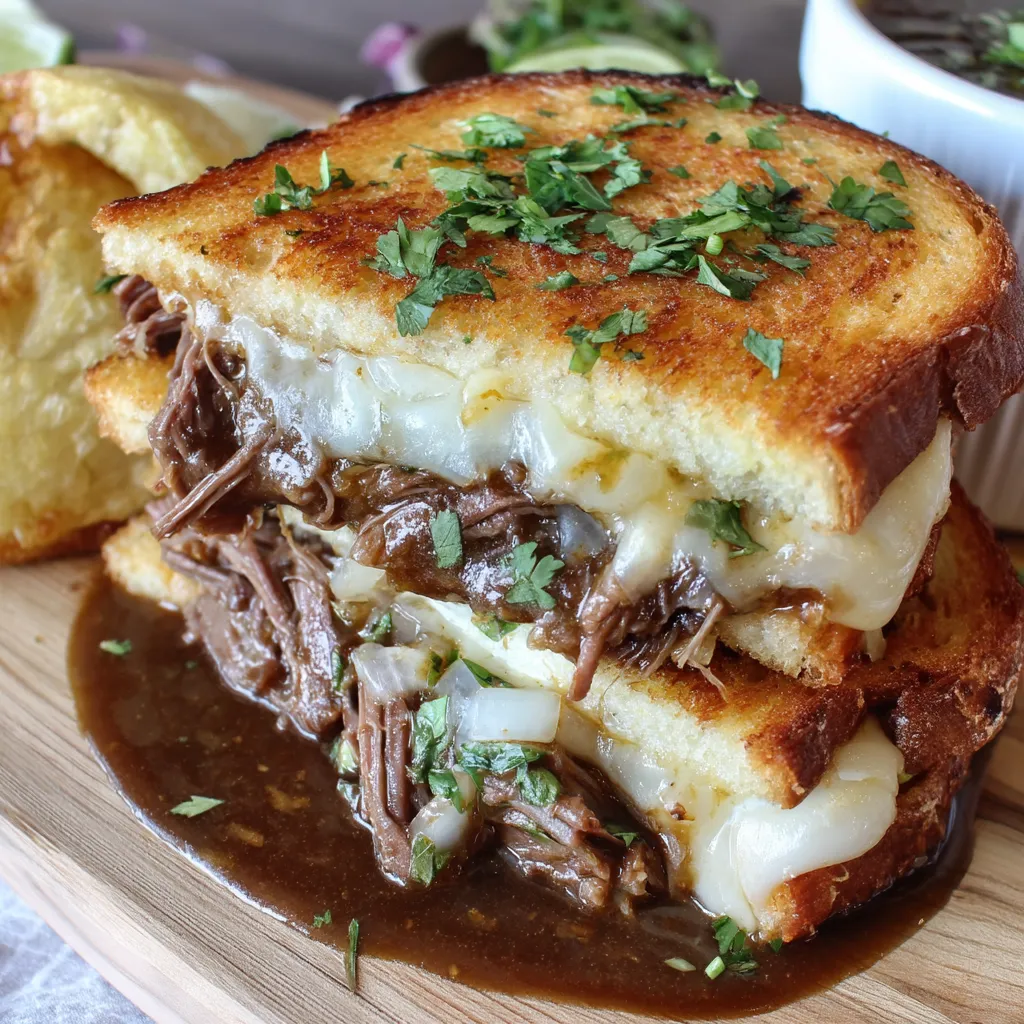 Copycat Disneyland Beef Birria Grilled Cheese Sandwich