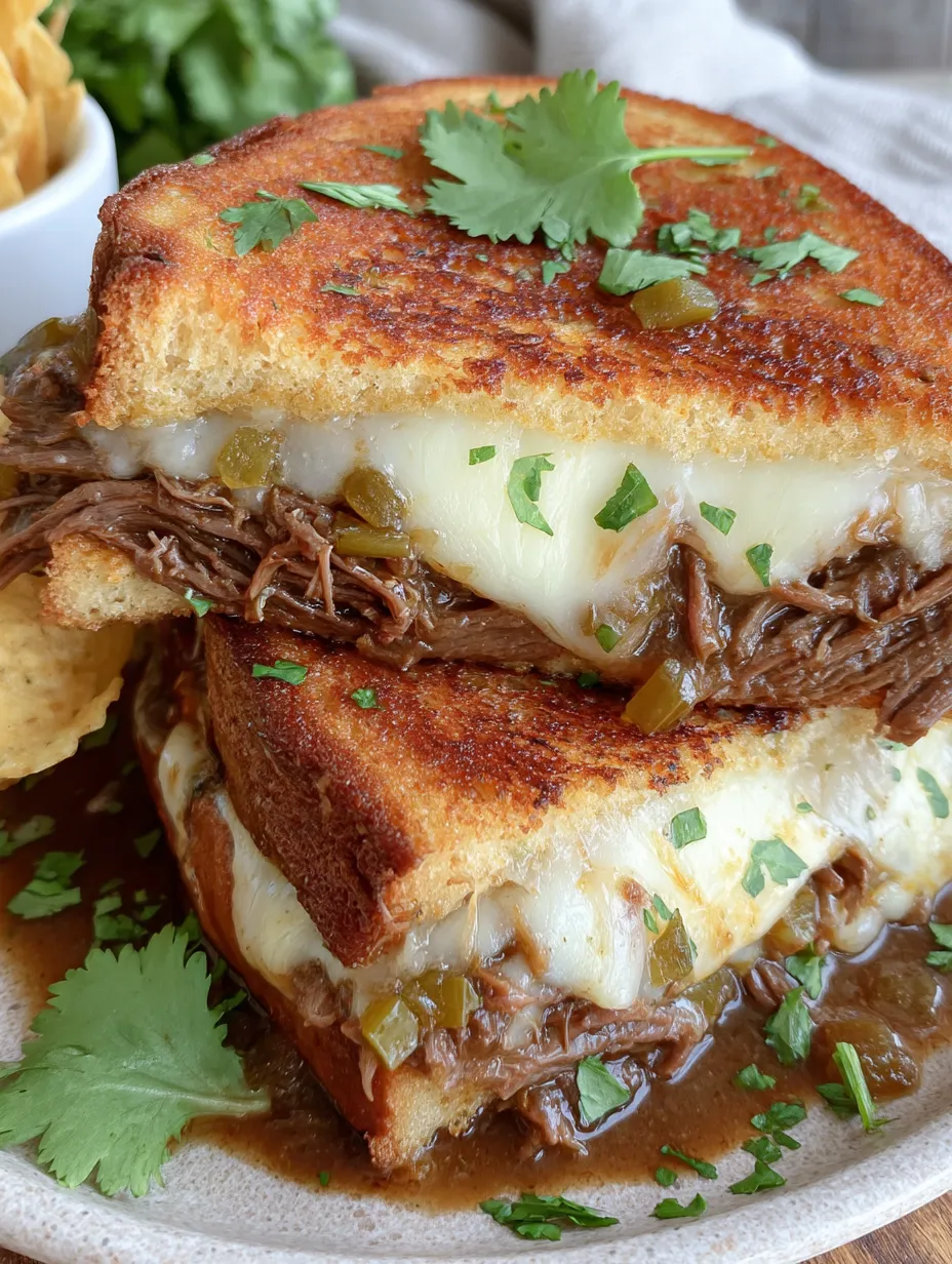 Copycat Disneyland Beef Birria Grilled Cheese Sandwich