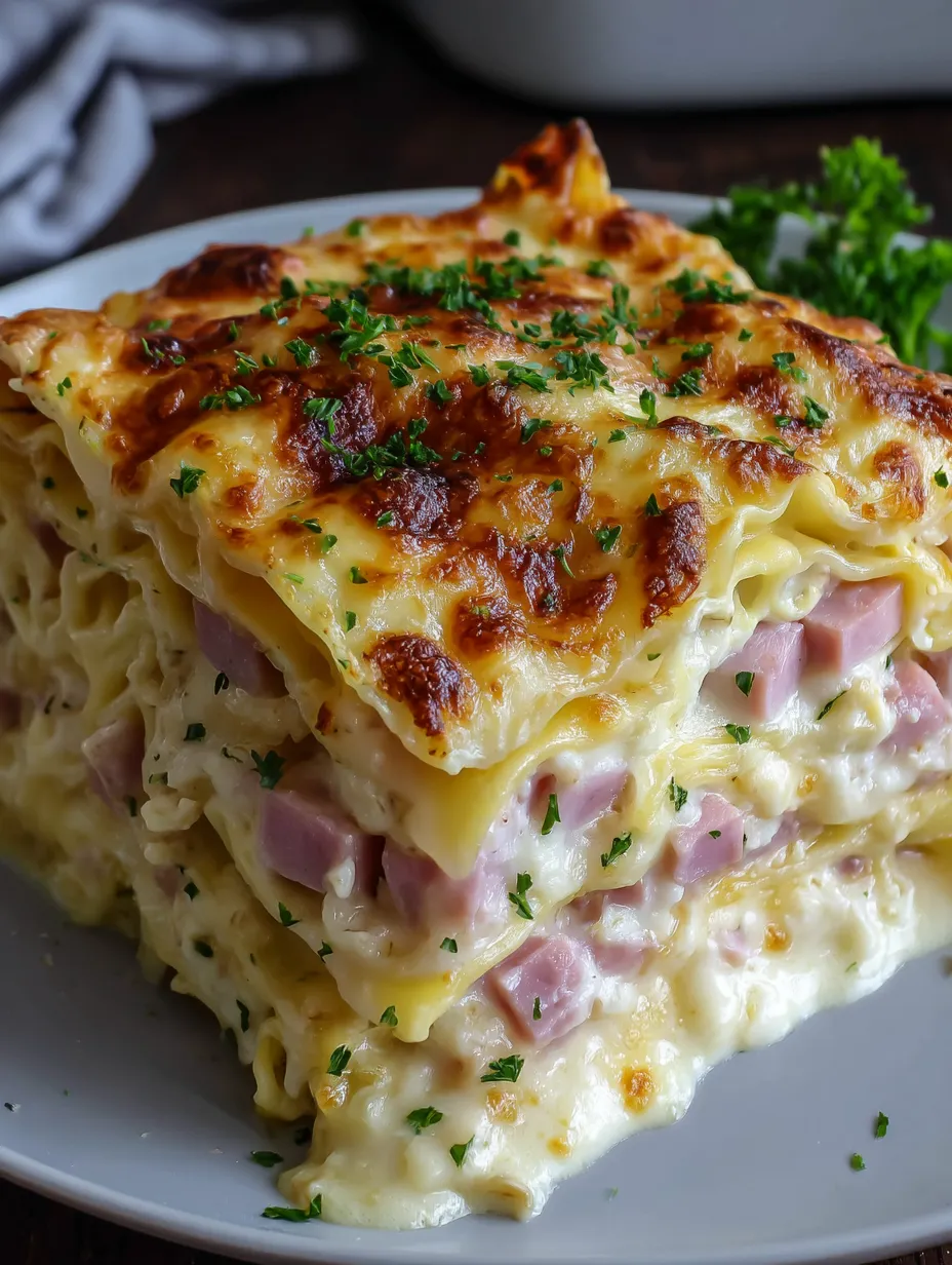 Lasagna with Ham and Cheese