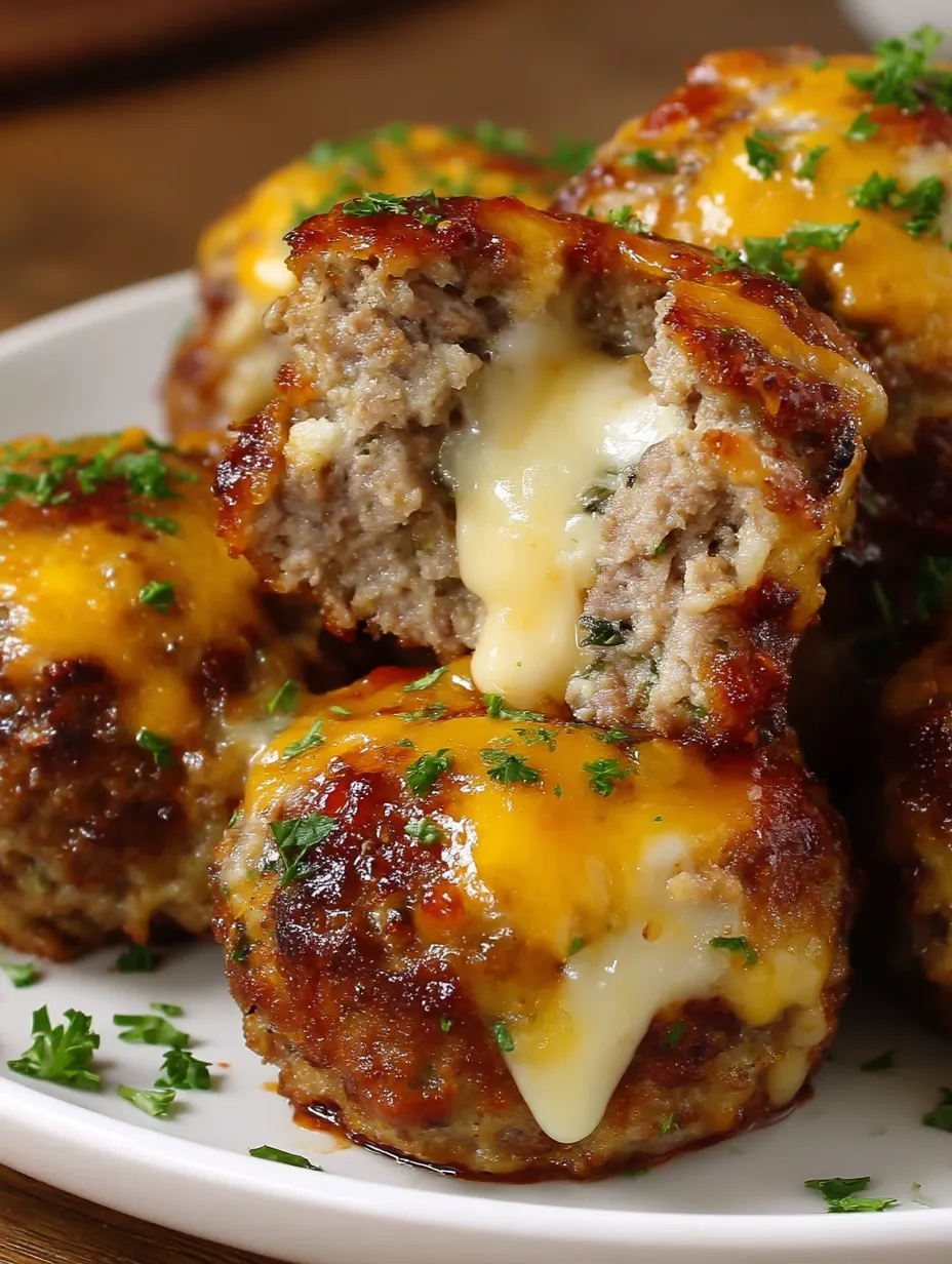 Cheesy Stuffed Meatloaf Bites