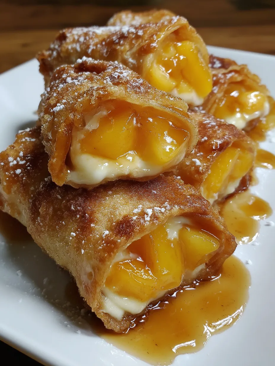 Peach cheesecake rolls