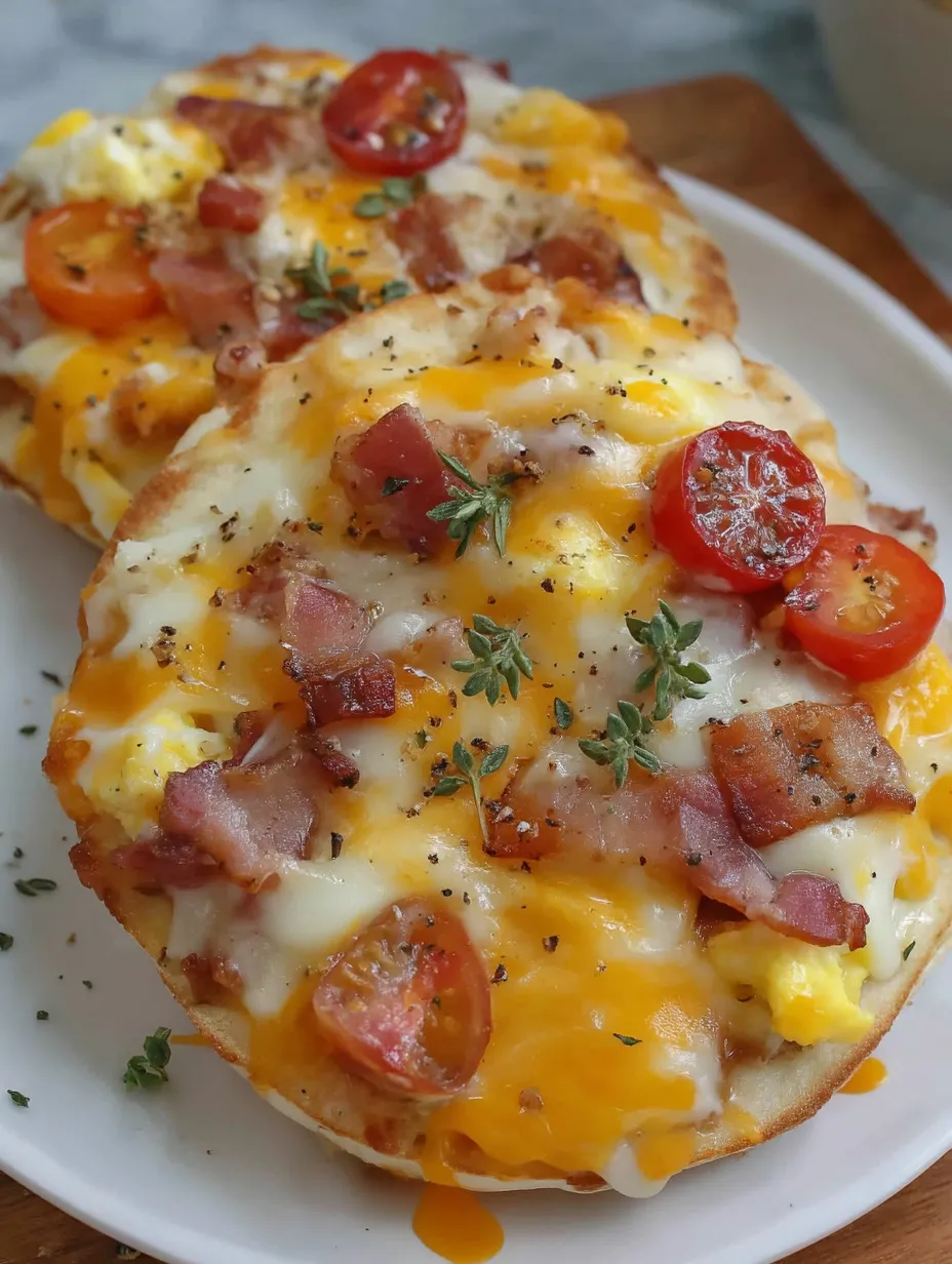 English Muffin Breakfast Pizza
