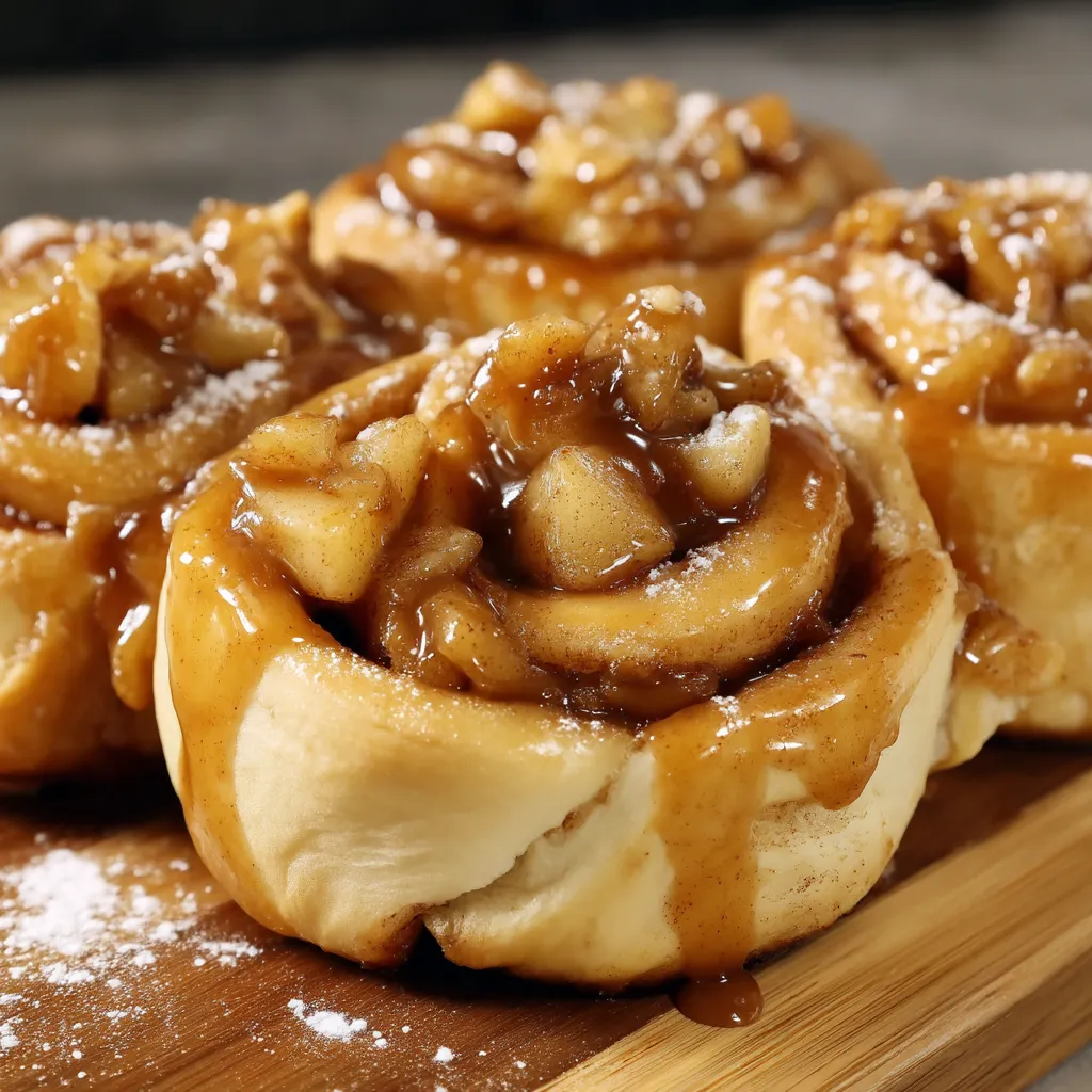 Easy Caramel Apple Cinnamon Rolls