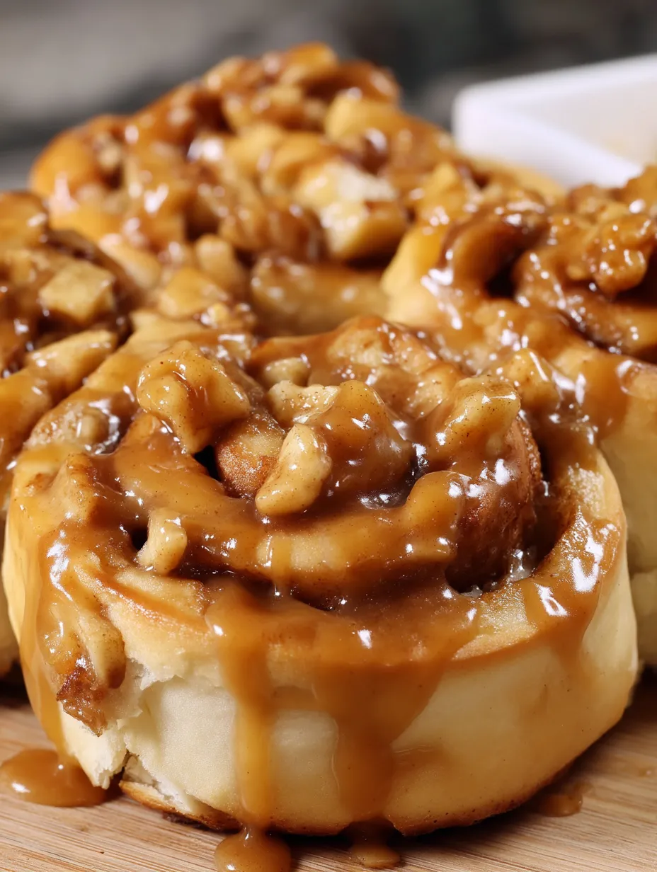 Easy Caramel Apple Cinnamon Rolls