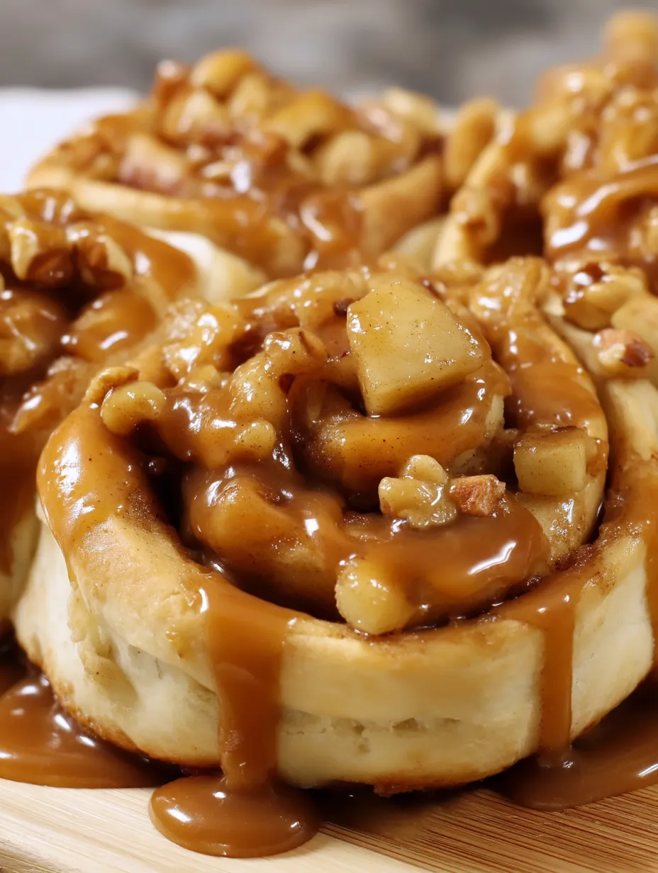 Easy Caramel Apple Cinnamon Rolls