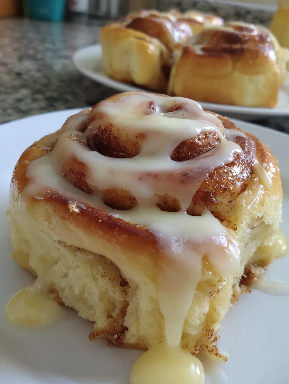 A plate with a cinnamon roll on it.