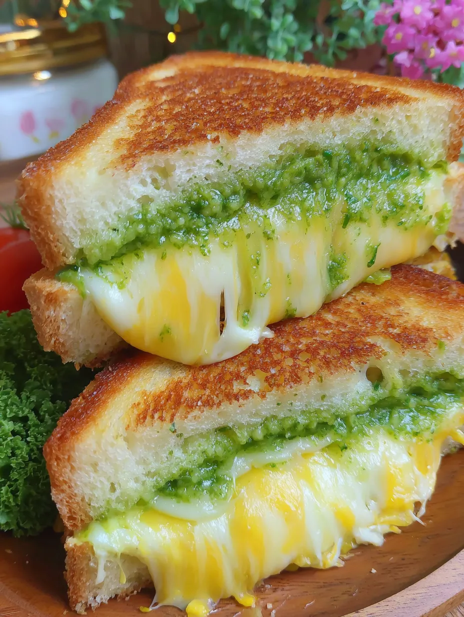 A grilled cheese sandwich with chutney on top.
